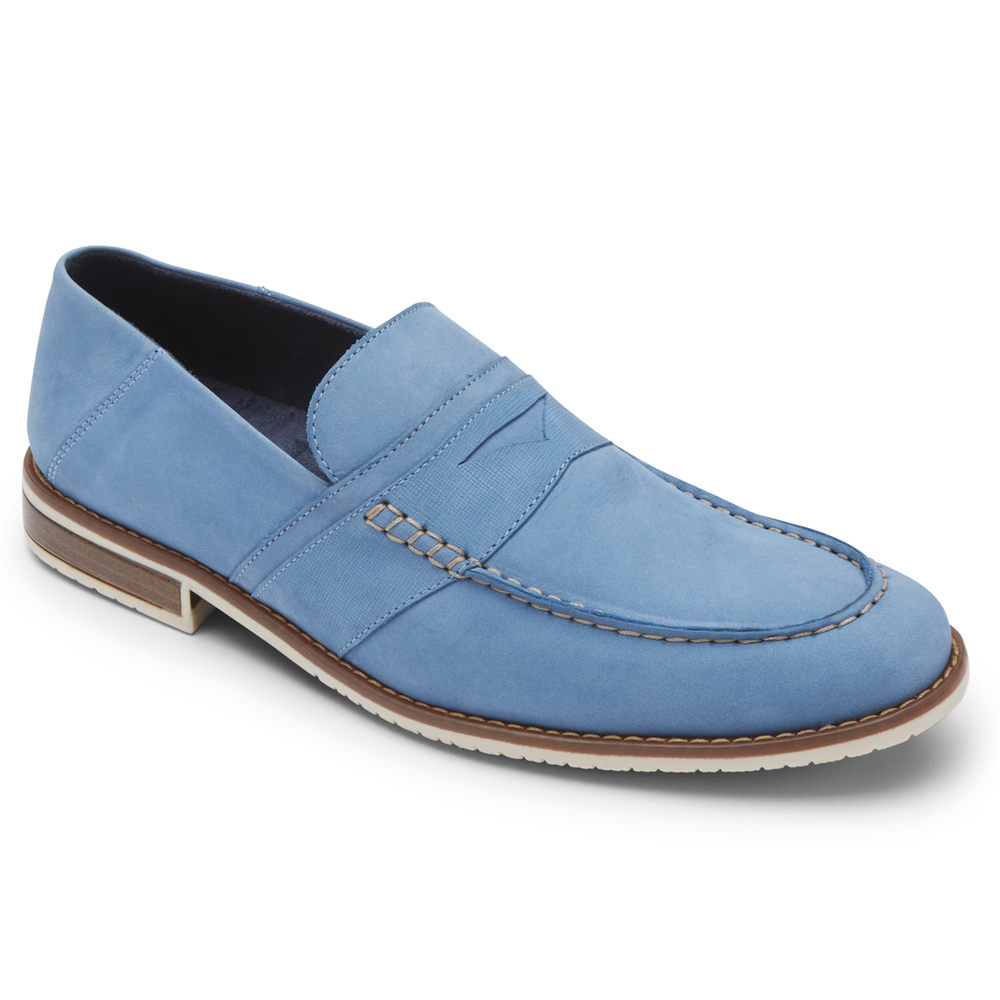 Rockport Mens Style Purpose 3 Penny - Loafers Blue - SGW786342